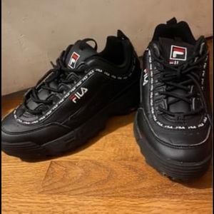 Black Fila disruptor shoes
